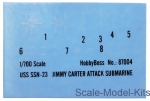 1/700 Hobby Boss 87004 - USS SSN-23 Jimmy Carter Attack Submarine