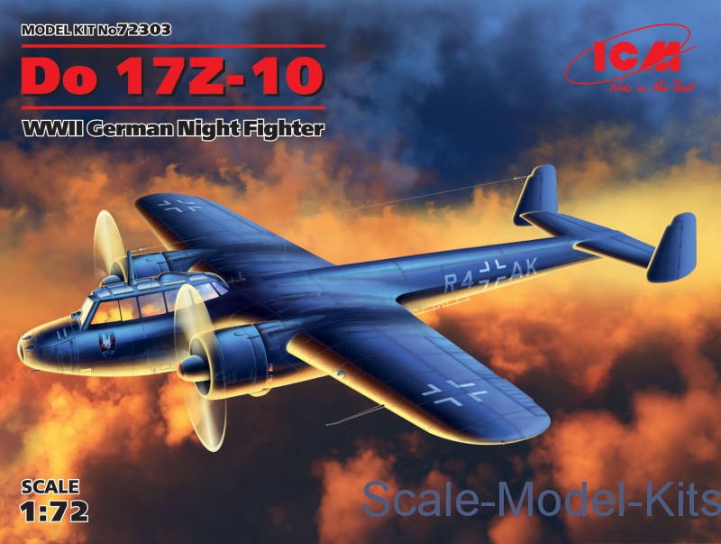 ICM 1/72 scale Do 17Z-10 WWII German Night Fighter - kit 72303 ICM 1/72 scale Do 17Z-10 WWII German Night Fighter - kit 72303