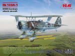 ICM32014 Hs 123A-1 WWII German attack aircraft