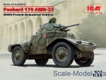 Troop-carrier armor: Panhard 178 AMD-35, WWII French armoured vehicle, ICM, Scale 1:35