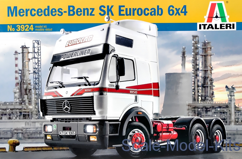 ITA3924 Camion solo 6x4 MERCEDES SK Eurocab en kit à peindre et à assembler pe 