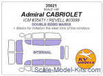KVM35021 Mask 1/35 for Opel Admiral cabriolet, double sided, (ICM/Revell) kits