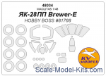 KVM48034 Mask 1/48 for Yak-28PP + wheels masks (Hobby Boss)