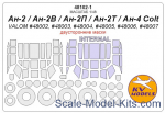 KVM48102-01 Mask 1/48 for An-2/An-2V/An-2P/An-2T/An-4 Colt (Double sided) + wheels masks (Valom)