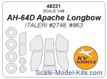 Mask 1/48 for AH-64D Apache Longbow + wheels masks (Italeri)