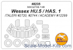 Mask 1/48 for Wessex HU.5/HAS. 1 + wheels masks (Italeri, ACADEMY)