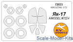 KVM72033 Mask for Yak-17 + wheels, Amodel kit