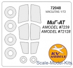 Decals / Mask: Mask for MiG-AT (Amodel), KV Models, Scale 1:72