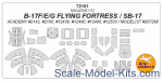 KVM72101 Mask 1/72 for B-17F/E/G Flying Fortress/SB-17 (ACADEMY, MODELIST)