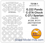 KVM72136-01 Mask 1/72 for G.222 Panda/C-27A Chuck/C-27J Spartan