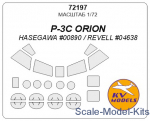 Decals / Mask: Mask for P-3C "Orion" (Hasegawa), KV Models, Scale 1:72