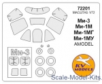 Decals / Mask: Mask for Mil Mi-1M and wheels masks (Amodel), KV Models, Scale 1:72