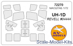 Decals / Mask: Mask for UH-1D (Revell), KV Models, Scale 1:72