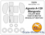 Decals / Mask: Mask for Agusta A129 "Mangusta" (Italeri), KV Models, Scale 1:72