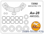 Decals / Mask: Mask for Antonov An-28 and wheels masks (Amodel), KV Models, Scale 1:72