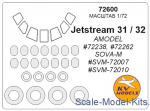 Decals / Mask: Mask for JetStream 31/32 and wheels masks (Amodel), KV Models, Scale 1:72