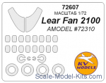 KVM72607 Mask 1/72 for Lear Fan 2100, Amodel kit
