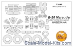 KVM72696 Mask for B-26 Marauder (all modifications) + wheels, Hasegawa kit