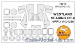 KVM72710 Mask 1/72 for Westland Sea King HC-4 + wheels masks for Airfix #A04056 kit