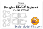 KVM72958 Mask 1/72 for Douglas TA-4J/F Skyhawk + wheels masks (Fujimi)