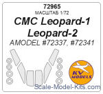 KVM72965 Mask 1/72 for CMC Leopard-1/Leopard-2 + wheels masks (Amodel)