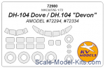 Mask 1/72 for DH-104 Dove/DH.104 