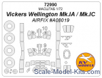Mask 1/72 for Vickers Wellington Mk.IA/Mk.IC + wheels masks (Airfix)
