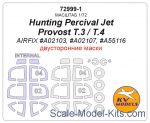 KVM72999-01 Mask 1/72 for Hunting Percival Jet Provost T.3/T.4 (Double sided) + wheels masks (AirFix)