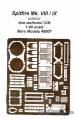 Mars-PE48007 Spitfire Mk.VIII / IX exterior, for ICM