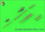 Aviation arms: Su-17, Su-20, Su-22 (Fitter) - Pitot Tubes (optional parts for all versions) and 30mm gun, Master, Scale 1:72
