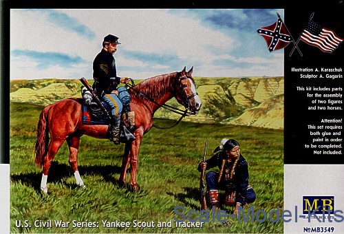 Master Box 3549 US Civil War Series Yankee Scout and Tracker plastic kit 1/35 