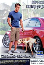 MB24049 What he really thinks of your car. Bart and Radley (dog)