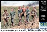 MB35158 British and German soldiers, Somme Battle, 1916