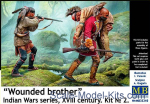 MB35210 Wounded brother. Indian Wars series, XVIII century. Set No. 2