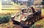 Tank: German medium tank Sd.Kfz.171 Panther Ausf.A, Late, Meng, Scale 1:35