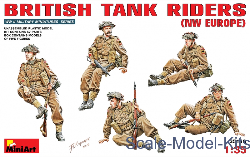 British Tank Riders in NW Europe - Miniature Model