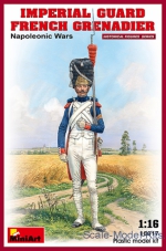 Napoleonic war: Imperial guard French grenadier. Napoleonic Wars, MiniArt, Scale 1:16
