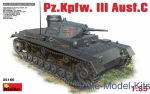 Tank: Pz.Kpfw.III Ausf.C German medium tank, MiniArt, Scale 1:35