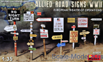 Allies Road Signs WWII. (European Theater Of Operations)