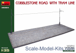 Cobblestone Road with Tram Line