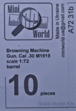 MINI7231b Browning Machine Gun. Cal .30 barrel (10 pieces)