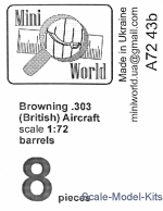 MINI7243b Browning .303 (British) Aircraft barrel, 8 pcs