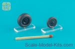 Detailing set: Wheels set for Messerschmitt Me.262 type 2 - No mask series, Northstar Models, Scale 1:48