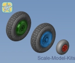 Detailing set: Mi-2 Soviet Helicopter wheels set No Mask series, Northstar Models, Scale 1:72