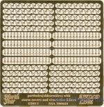 NSA700023 Portholes (side scuttles) with storm covers and visors for the French warships, 0.5mm, early XX