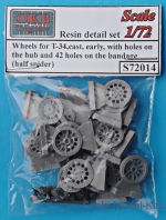 OKB-S72014 Wheels for T-34,cast, early, with holes on the hub and 42 holes on the bandage