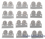 Wheels for KV, cast with ribs and 8 circular apertures, early 1943 type