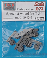 OKB-S72083 Sprocket wheel for T-34,mod.1942-43 (6 pcs)