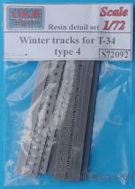 Detailing set: Winter tracks for T-34, type 4, OKB Grigorov, Scale 1:72