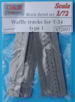 Detailing set: Waffle tracks for T-34, type 1, OKB Grigorov, Scale 1:72